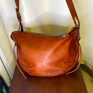 Brown Leather Lucky Brand Boho Crossbody Bag